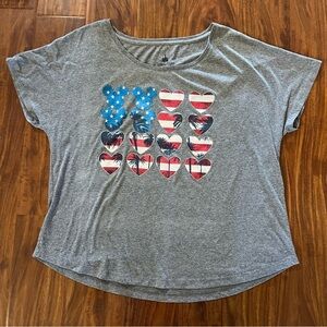 Disney Parks Mickey Mouse American Flag size XXL